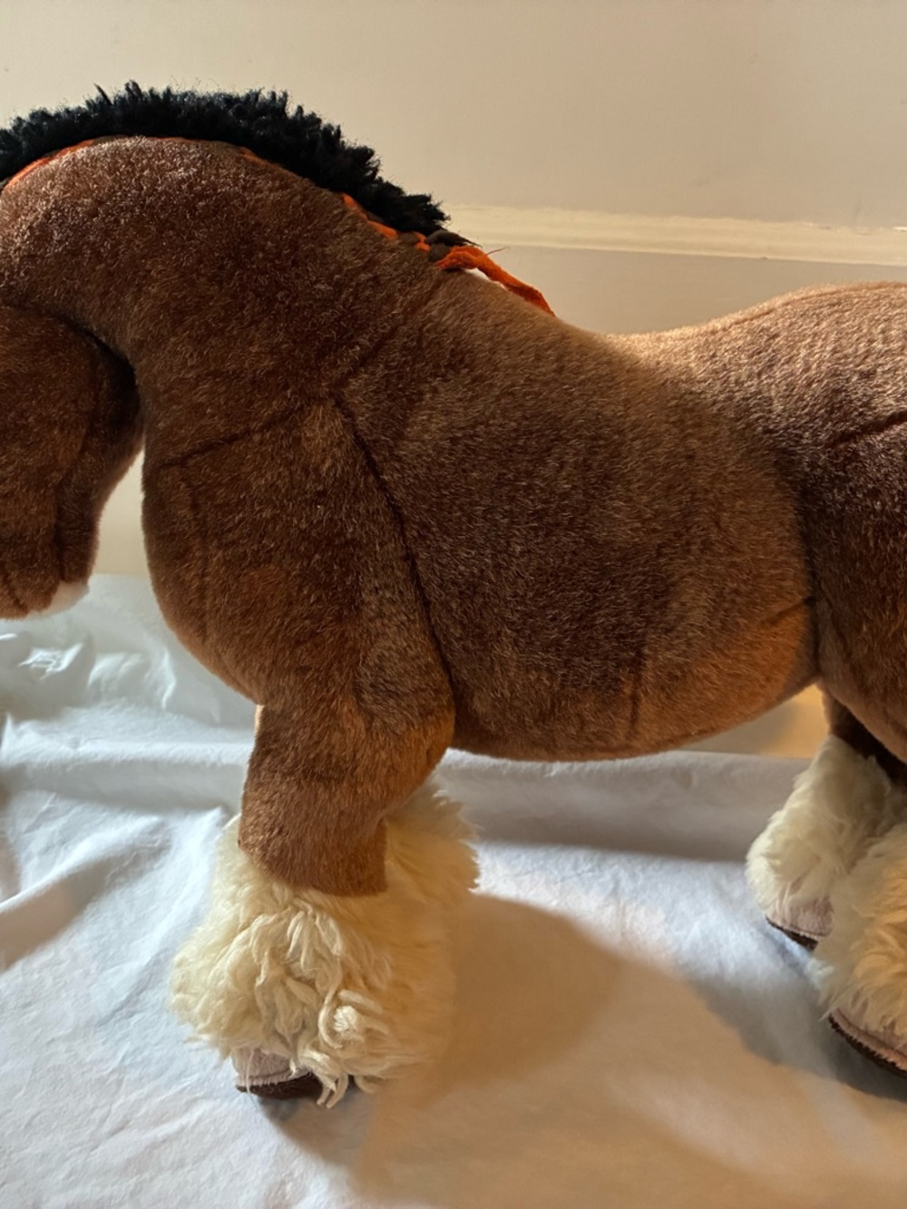 Hermes plush horse with Cream Fur Cuffs loved collectible